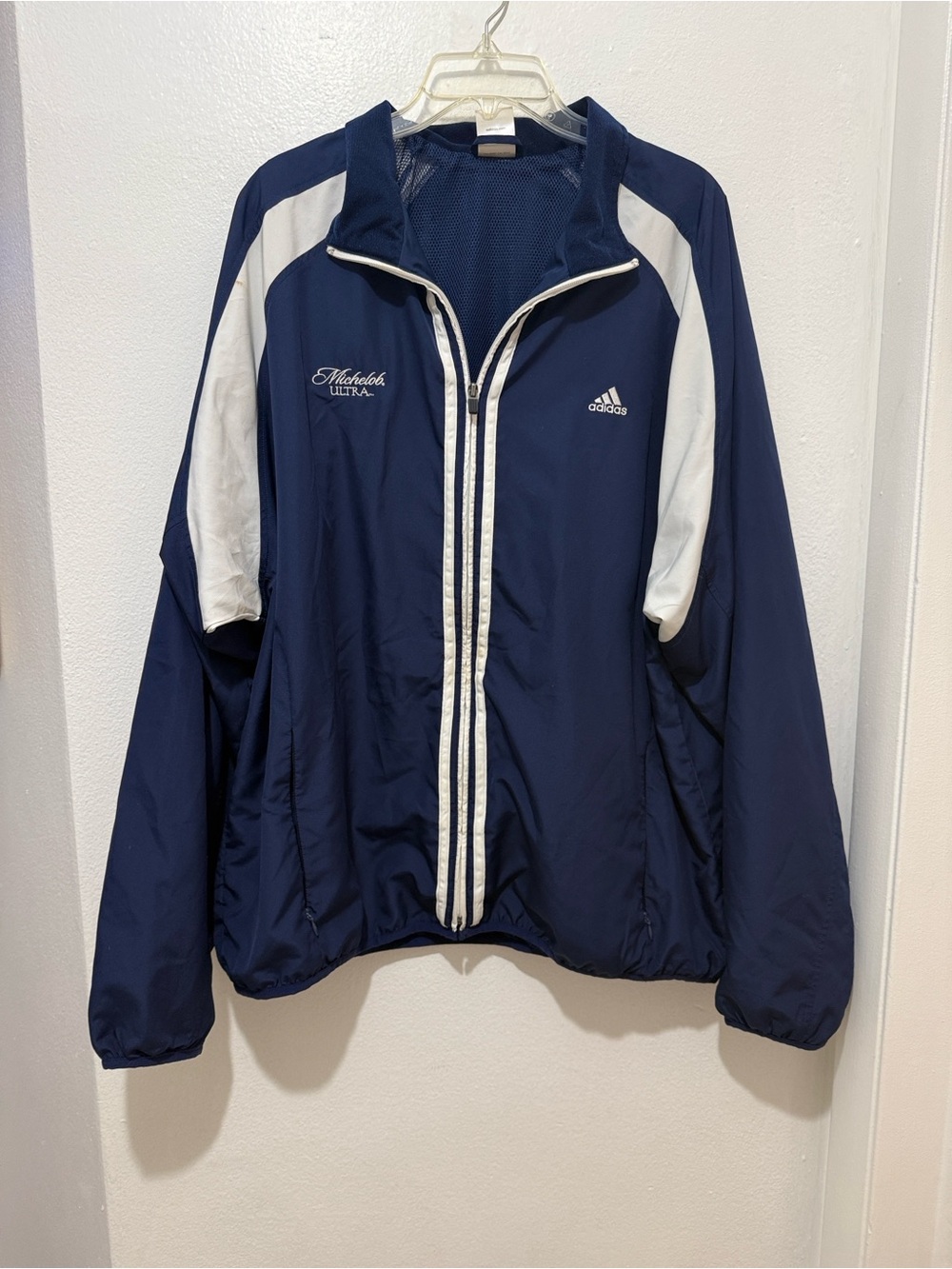 adidas Navy Blue Men’s Track Suit Joggers with White Side Stripes